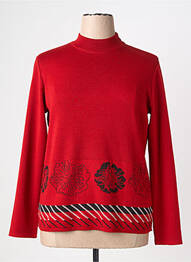 Pull coupe cintrée manches longues rouge TELMAIL femme