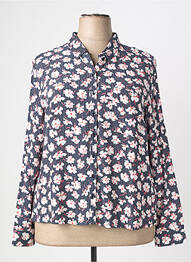 Chemisier tissage crêpe manches longues bleu DIANE LAURY femme