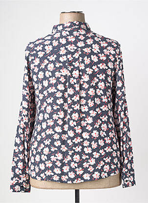Chemisier tissage crêpe manches longues bleu DIANE LAURY femme