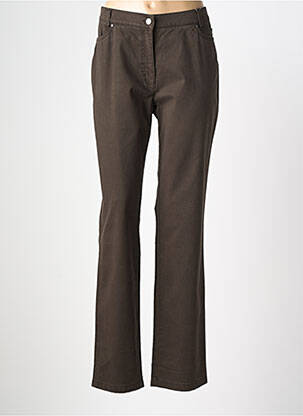 Pantalon droit stretch taille normale vert TONI femme
