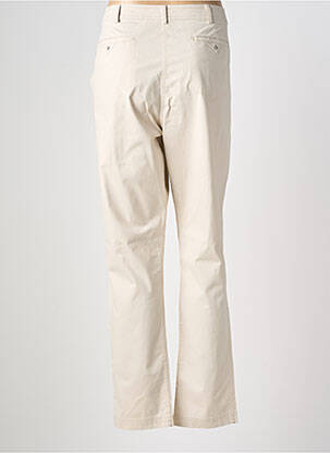 Pantalon droit stretch taille normale beige EL INTERNATIONALE femme