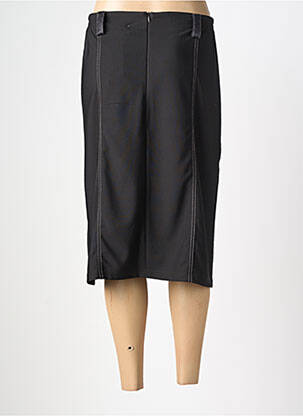 Jupe mi-longue stretch noir GUY DUBOUIS femme