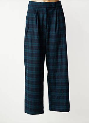 Pantalon large fermeture zippée sous rabat boutonné taille normale vert MOLLY BRACKEN femme