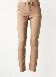 Jeans coupe slim stretch taille normale marron CREAM femme