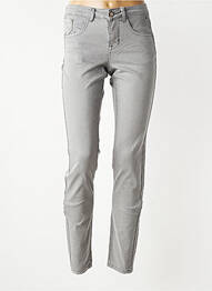 Jeans coupe slim stretch taille normale gris CREAM femme
