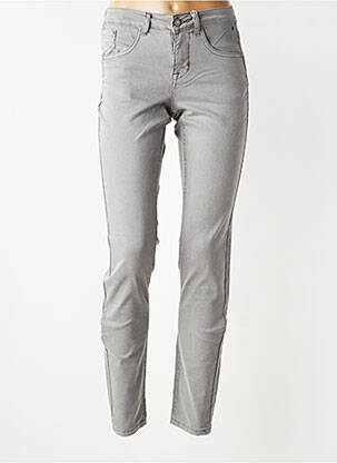 Jeans coupe slim stretch taille normale gris CREAM femme