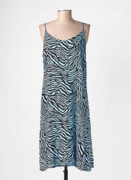 Robe mi-longue coupe fluide fines bretelles bleu B.YOUNG femme