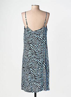 Robe mi-longue coupe fluide fines bretelles bleu B.YOUNG femme