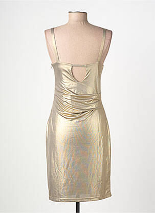 Robe courte coupe cintrée fines bretelles or MOLLY BRACKEN femme