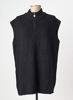 Pull coupe droite manches courtes noir CREAM femme