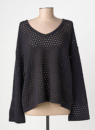 Pull coupe droite manches longues noir CREAM femme