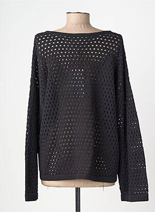 Pull coupe droite manches longues noir CREAM femme