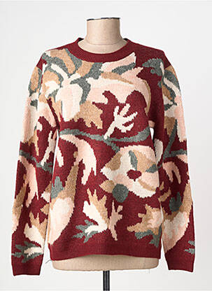Pull stretch manches longues rouge MOLLY BRACKEN femme