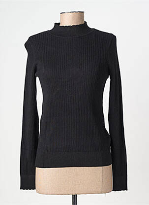 Pull coupe cintrée manches longues noir C'EST BEAU LA VIE femme