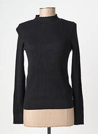 Pull coupe cintrée manches longues noir C'EST BEAU LA VIE femme