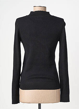 Pull coupe cintrée manches longues noir C'EST BEAU LA VIE femme