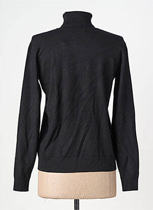 Pull col roulé coupe cintrée manches longues noir CREAM femme