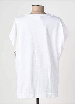 T-shirt sérigraphie floquée manches courtes blanc BANDITAS FROM MARSEILLE femme