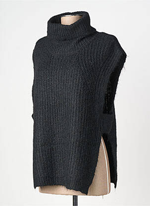 Pull coupe droite manches courtes noir MOLLY BRACKEN femme