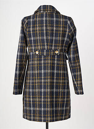 Manteau long coupe cintrée sans capuche bleu MOLLY BRACKEN femme