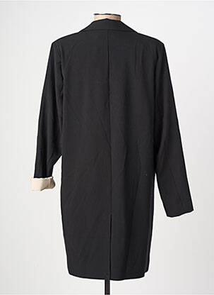 Manteau long coupe cintrée sans capuche noir CREAM femme