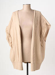 Gilet manches courtes col v beige CREAM femme
