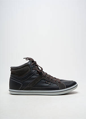 Baskets matière lisse bout rond gris GEOX homme