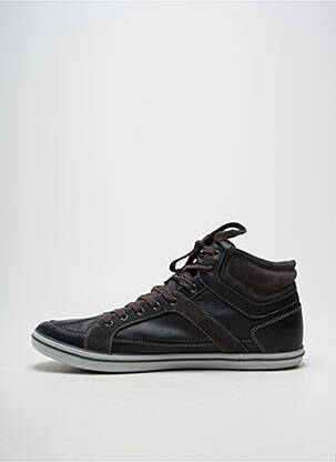 Baskets matière lisse bout rond gris GEOX homme