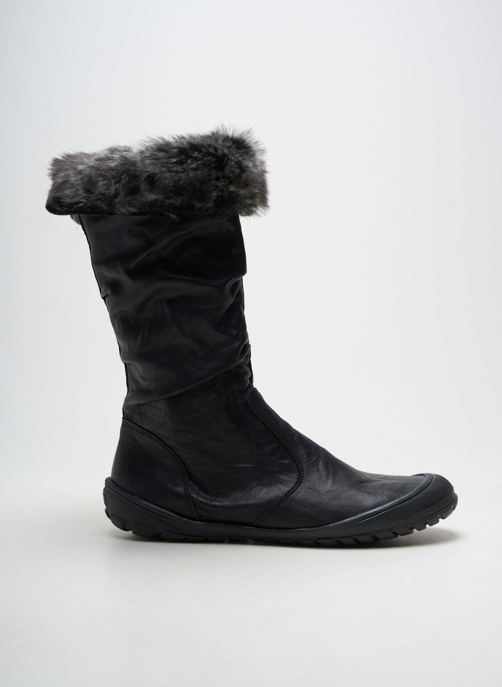 Bottes matière lisse talon plat jusqu'à 3cm noir BELLAMY femme