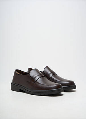 Mocassins matière lisse talon plat jusqu'à 3cm marron MEPHISTO femme