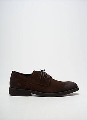 Derbies bout rond talon bas marron PRATIK homme