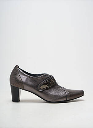 Escarpins matière lisse talon de 4 à 6cm gris ARTIKA SOFT femme