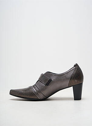 Escarpins matière lisse talon de 4 à 6cm gris ARTIKA SOFT femme
