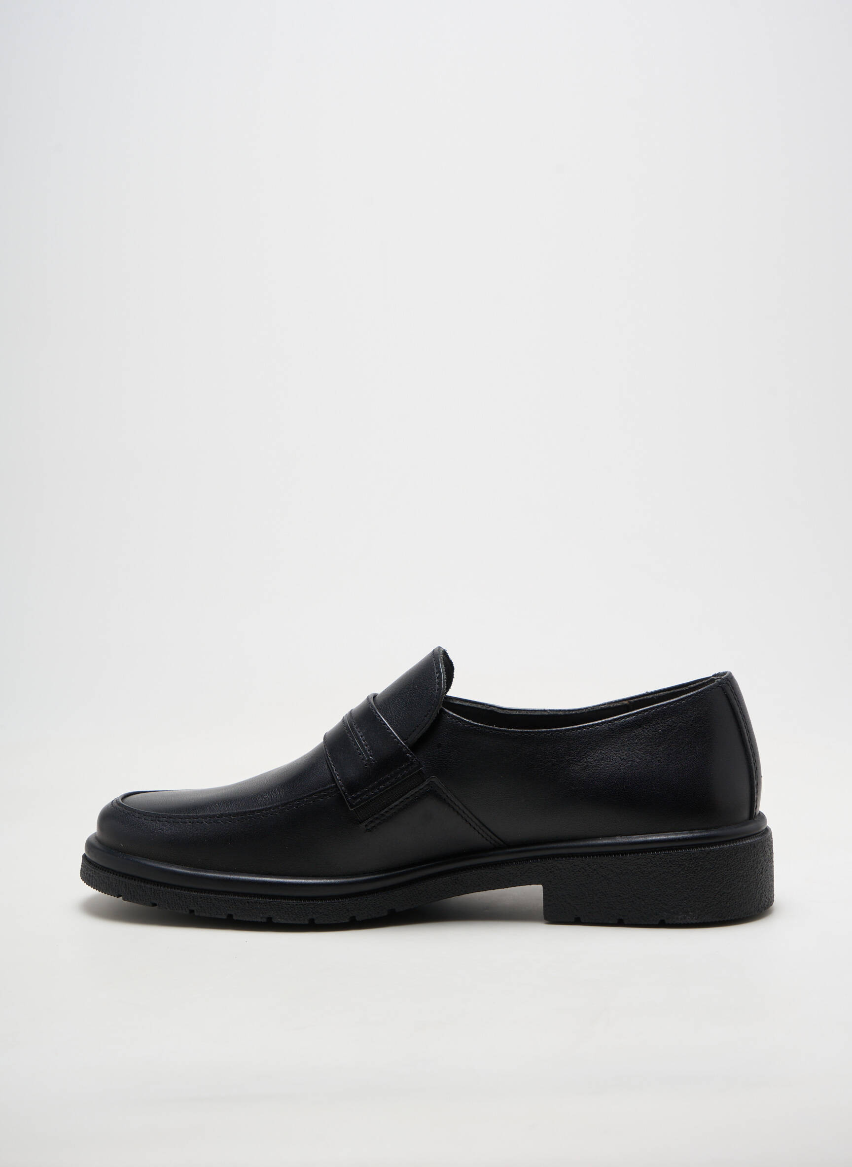 Mocassins matière lisse talon bas noir MEPHISTO homme