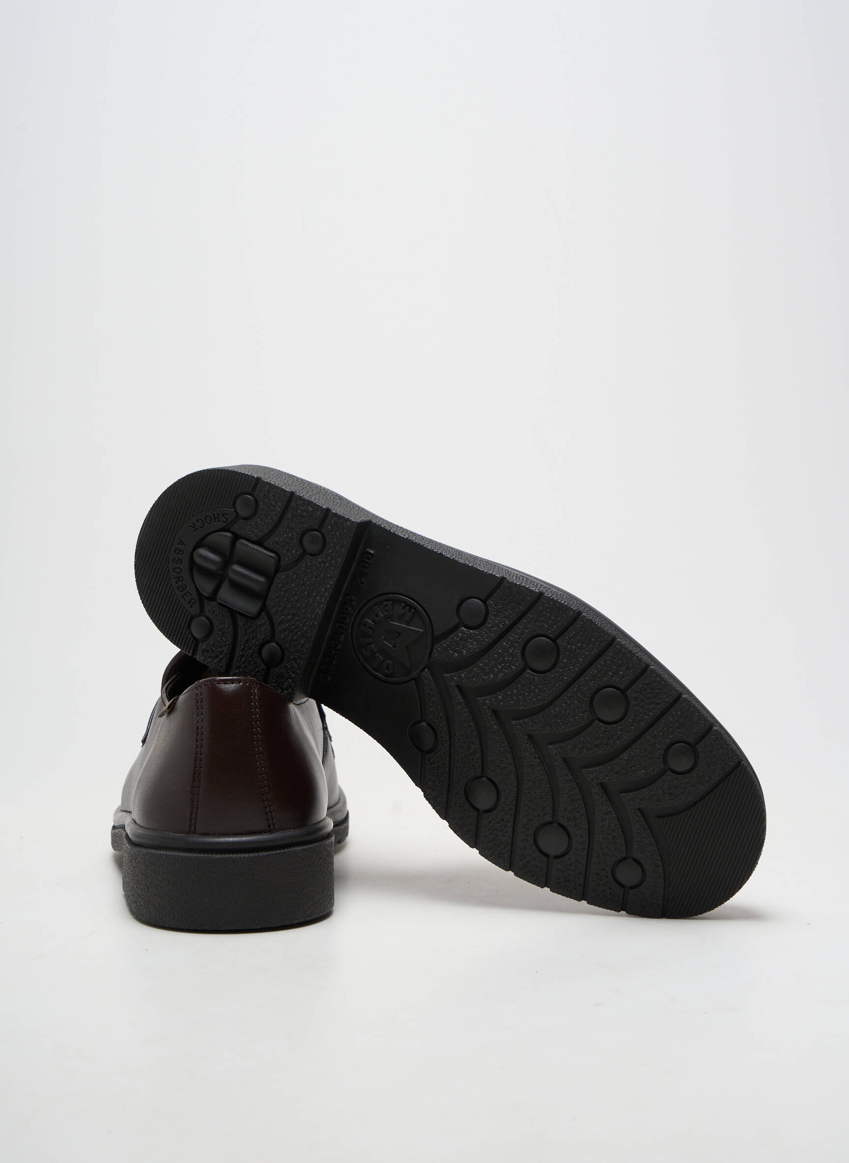Mocassins matière lisse talon plat jusqu'à 3cm marron MEPHISTO femme