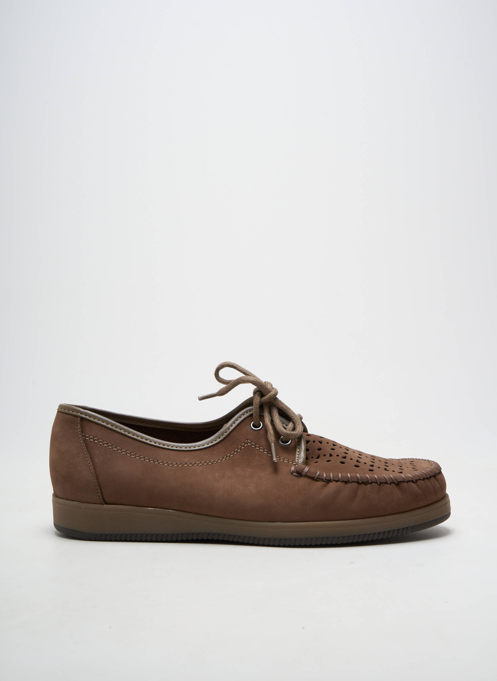 Chaussures bâteau bout rond bout rond marron LUXAT homme