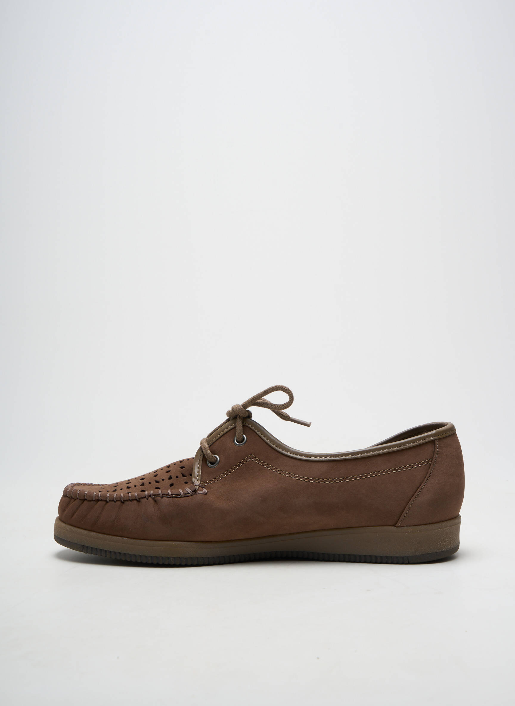 Chaussures bâteau bout rond bout rond marron LUXAT homme
