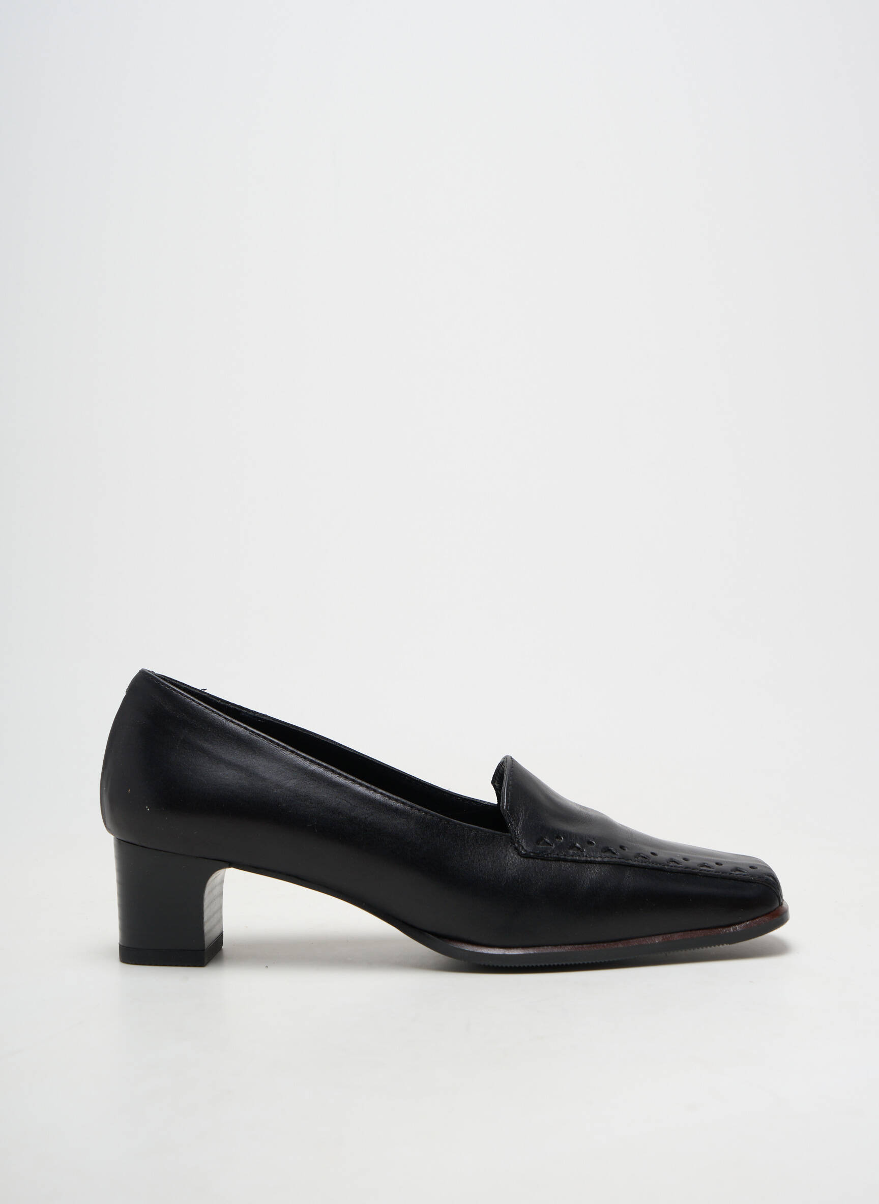 Escarpins matière lisse talon de 4 à 6cm noir MARCO femme