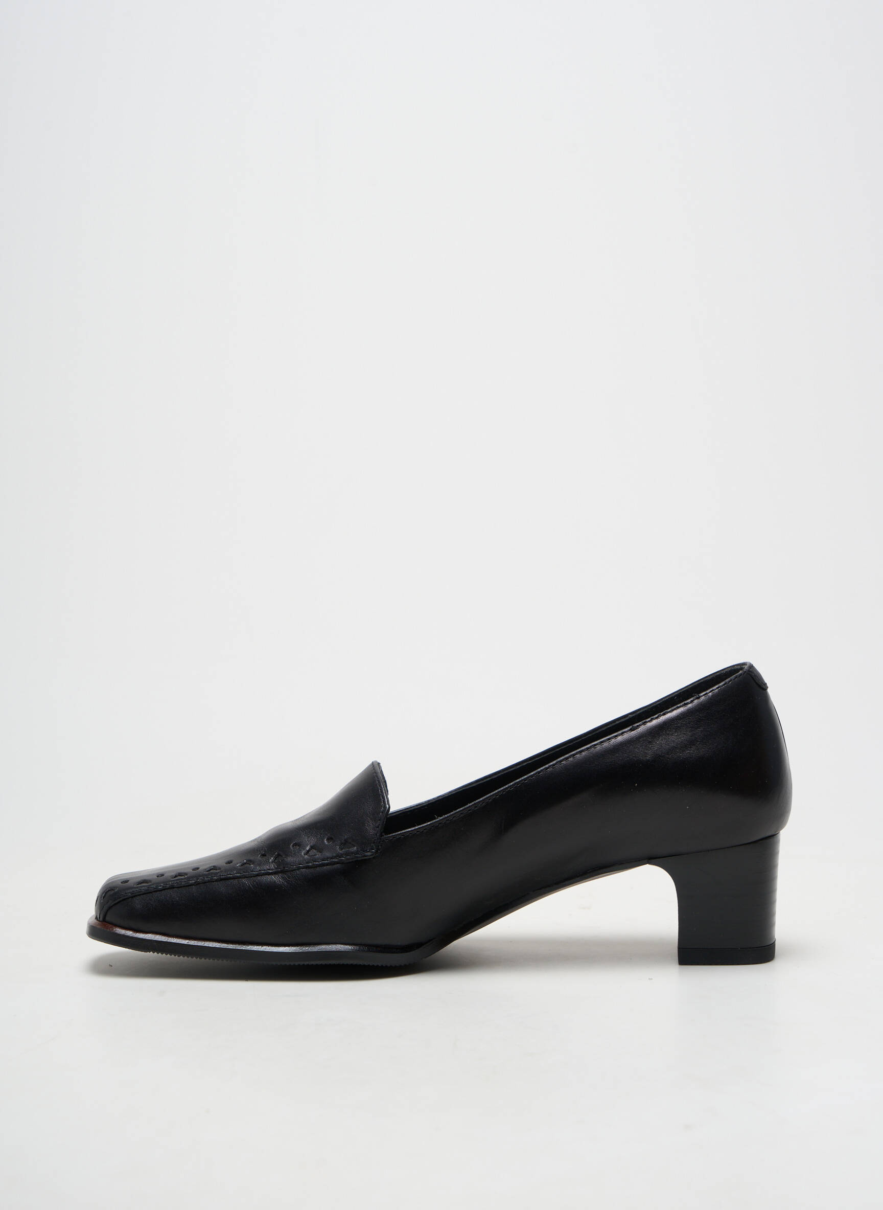 Escarpins matière lisse talon de 4 à 6cm noir MARCO femme