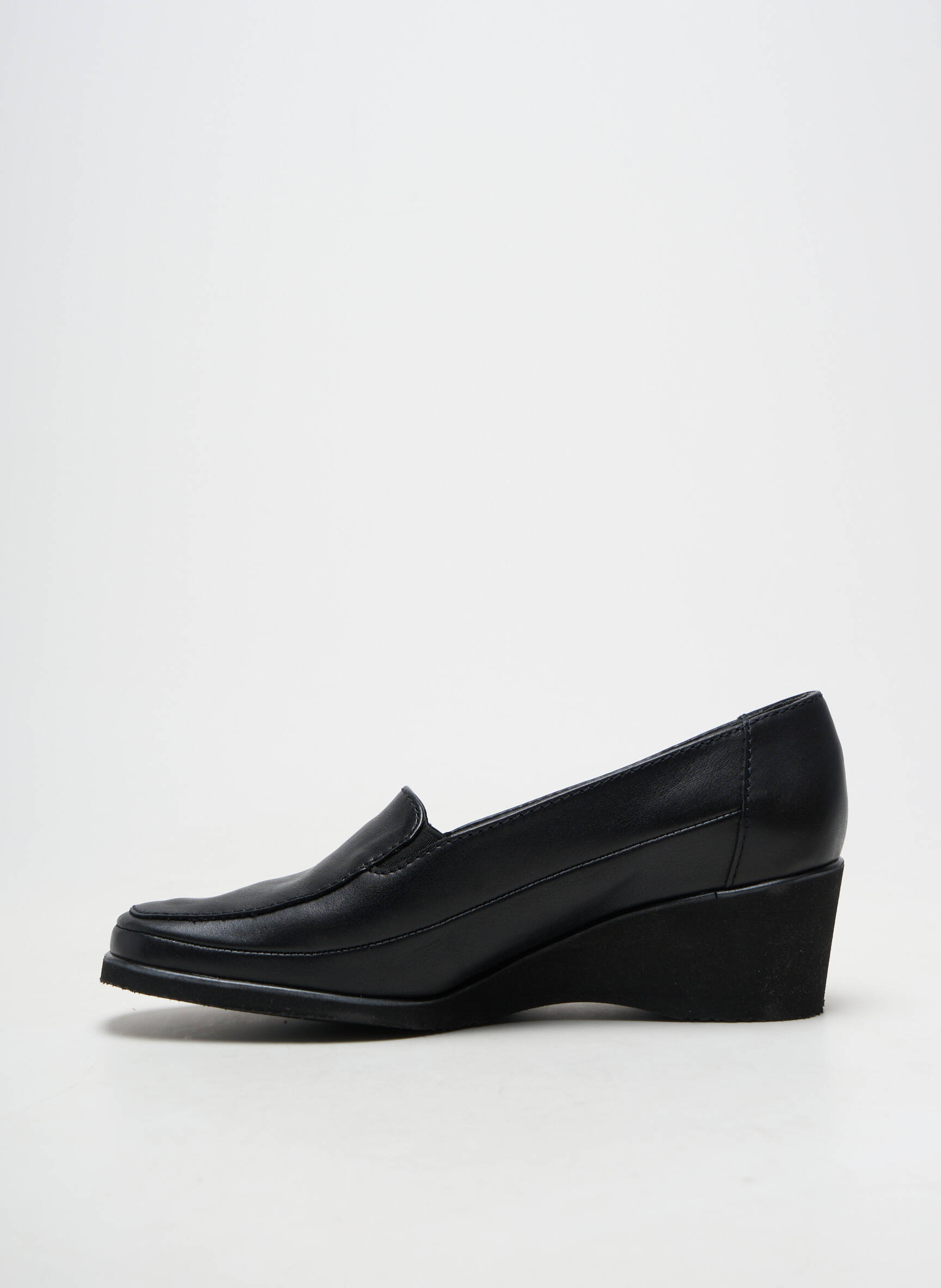 Mocassins matière lisse talon de 4 à 6cm noir MARCO femme