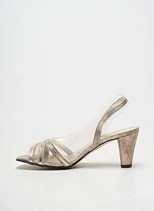 Sandales/nu pieds talon bottier talon de 7 à 9cm beige BRENDA ZARO femme