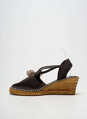 Espadrilles bout rond talon de 7 à 9cm marron TONI PONS femme