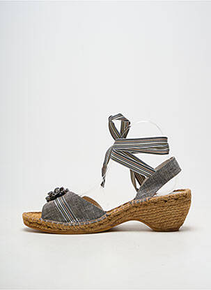 Sandales/nu pieds semi compensé talon de 4 à 6cm gris TONI PONS femme