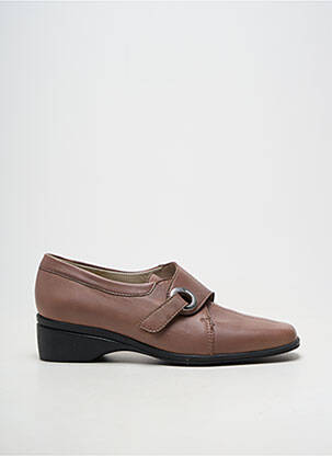 Mocassins matière lisse talon de 4 à 6cm marron MARCO femme