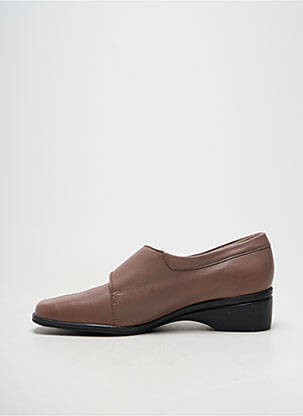 Mocassins matière lisse talon de 4 à 6cm marron MARCO femme