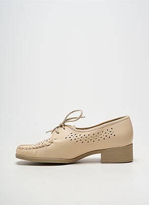 Derbies matière lisse talon plat jusqu'à 3cm beige MARCO femme