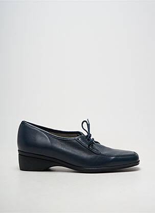 Derbies matière lisse talon de 4 à 6cm bleu MARCO femme
