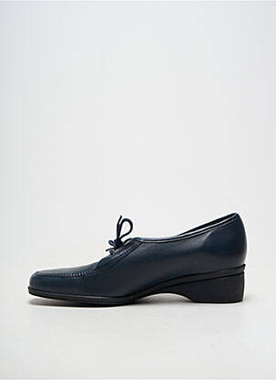 Derbies matière lisse talon de 4 à 6cm bleu MARCO femme