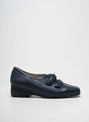 Mocassins matière lisse talon de 4 à 6cm bleu MARCO femme