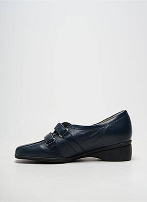 Mocassins matière lisse talon de 4 à 6cm bleu MARCO femme